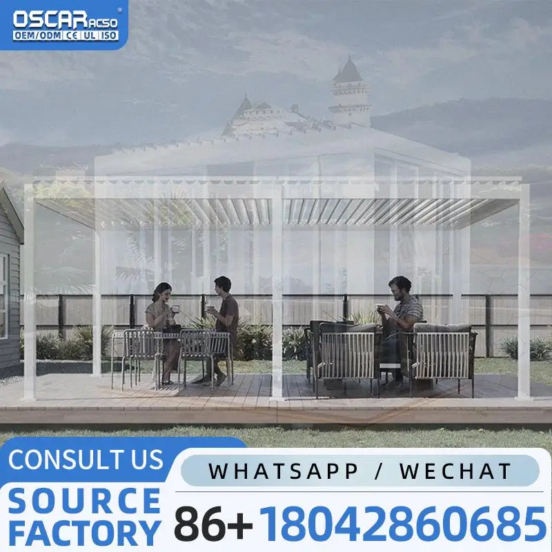 Waterproof Garden Sunshade Retractable Awnings for Decking Outdoor Patio Pergola pergola