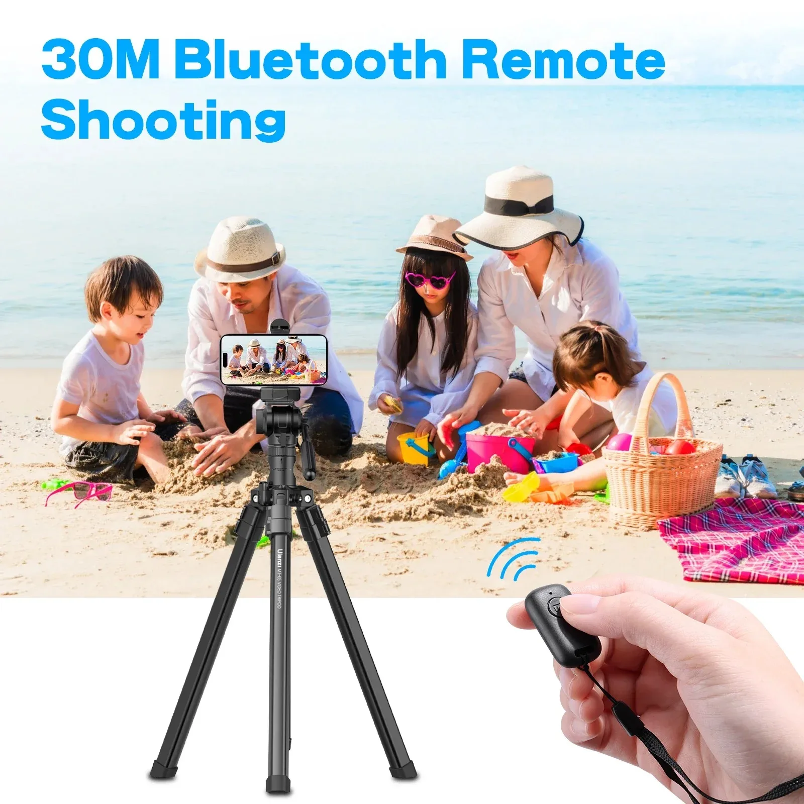 Trípode aéreo Original Ulanzi MT-65 de aluminio 1,76 M para cámara Canon Sony y teléfono móvil