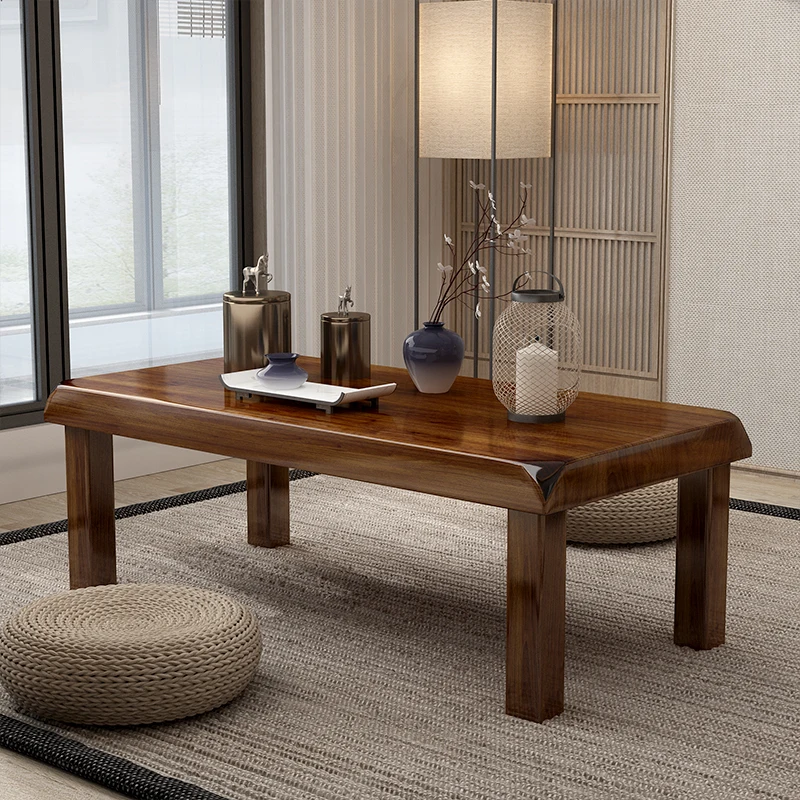 Minimalist Solid Wood Table, Japanese Tatami Stand, Modern Bay Window Desk, Simple Floor Stand