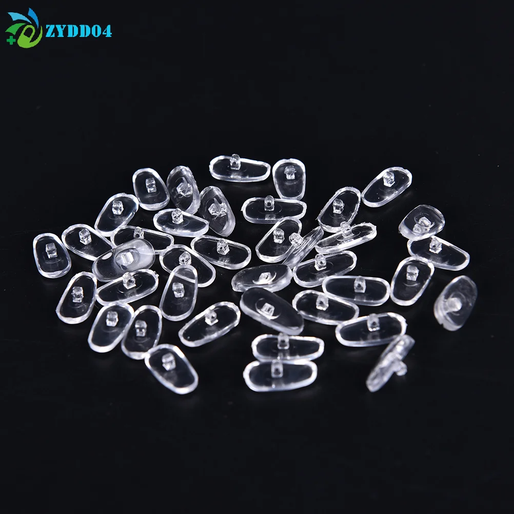 ●50Pairs Transparent Silicone Airbag No Holes Nose Pads On Glasses Comfortable Anti-Slip for Insert Embedding Nose Pad