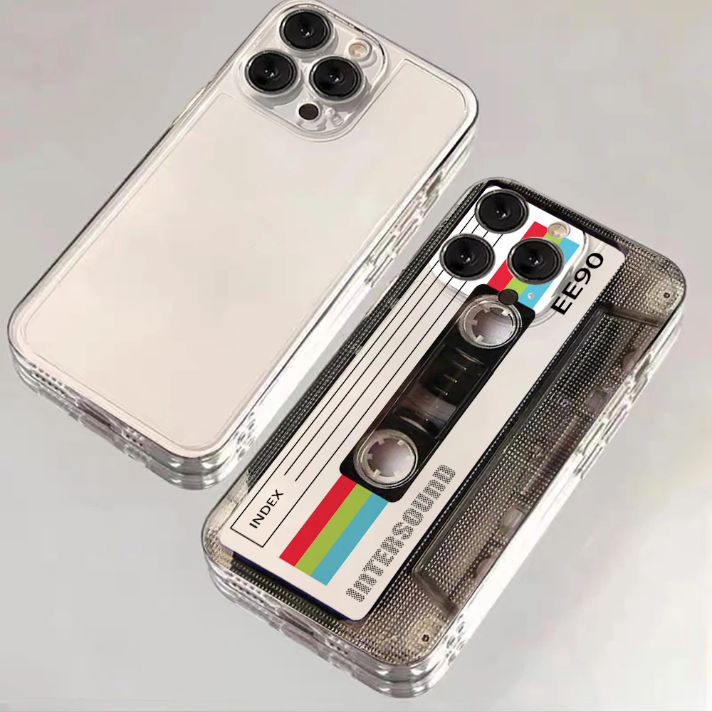 Retro-Kassetten-Kunst Klare Hülle für Samsung Galaxy S25 S24 S23 Ultra S22 S21Plus FE A56 A55 A54 A53 A36 A35 A34 5G PC Funda – Detail 18