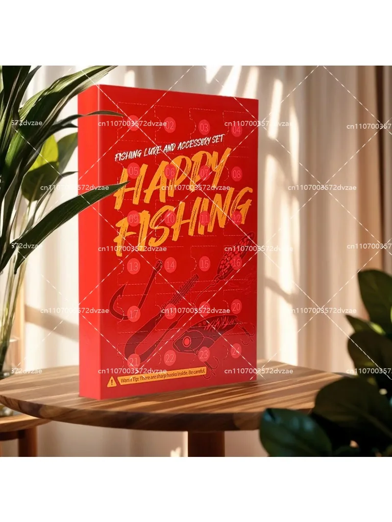 Fishing Lure Advent 2025 24 Pieces Fish Hook Fishing Lures Christmas Calendar for Thanksgiving Birthday Party Couples River Lake