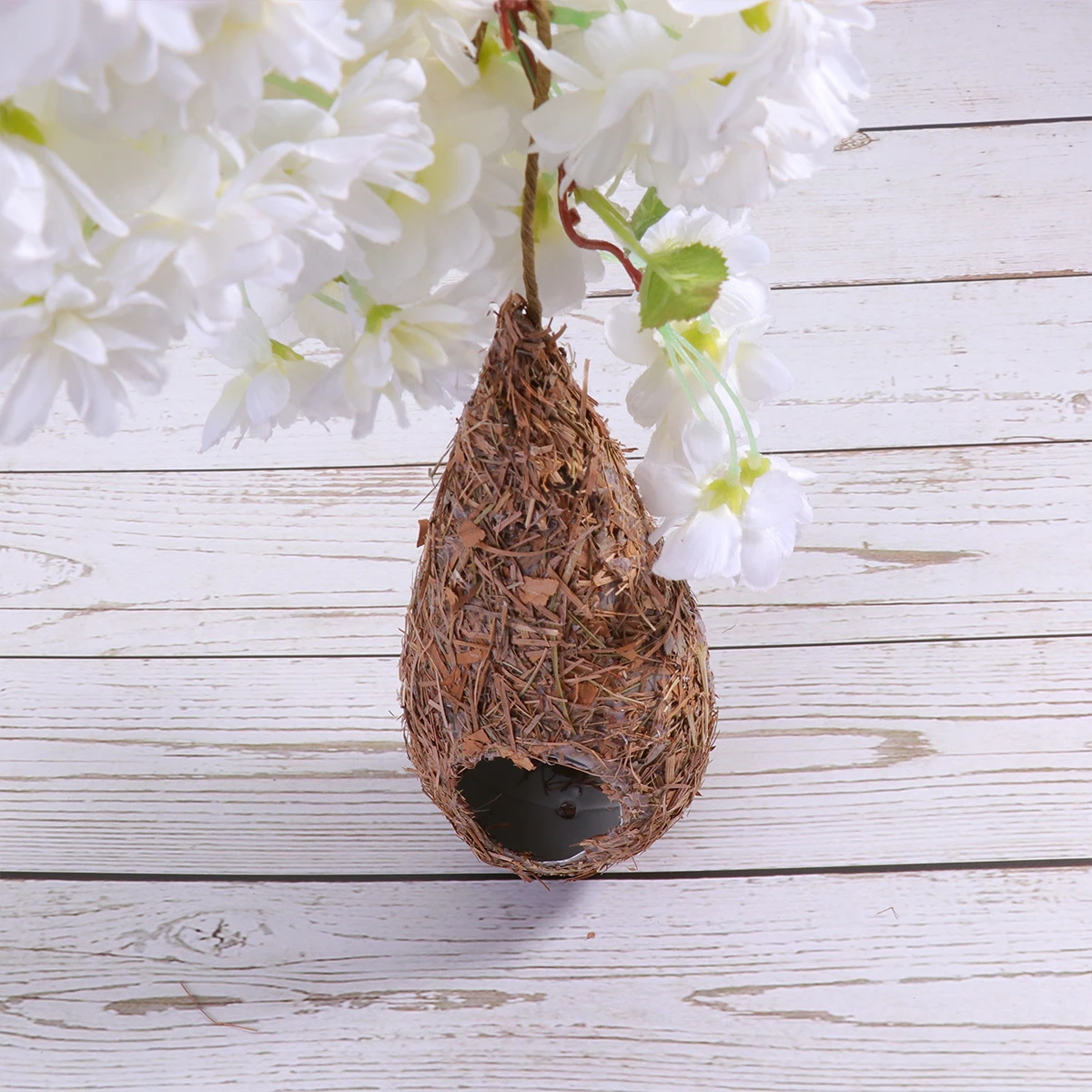 

2pcs Grass Weaving Bird Nest Natural Straw Sleeping Place For Canary Parrot Lark Small Birds Cage Decor Birds Supplies