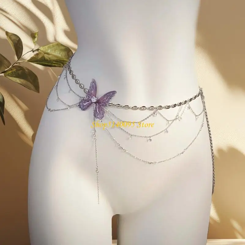 DXAE Butterfly CHELIST CHAIN JOLLEDRIALY مجوهرات أنيقة للنساء مجوهرات