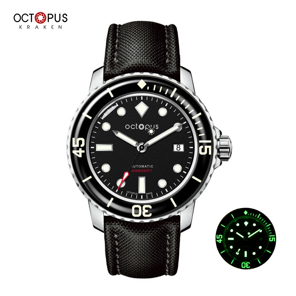 

Octopus Kraken 2024 New Men's Automatic Mechanical Watches 200m Stainless Steel Luminous Sapphire Glass Sports Diving Watches