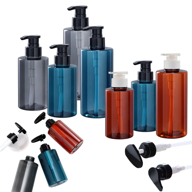 

18Pcs Refillable 300ml/500ml Empty Shampoo Bottles Plastic Pump Containers For Liquid Shampoo Shower Gel Conditioner Bath Supply