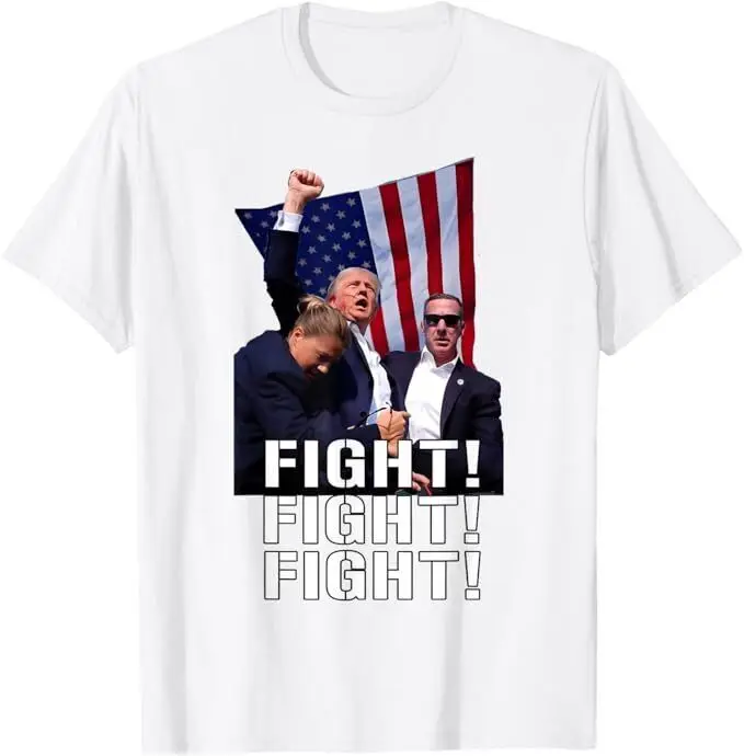 Trump Fist Pumped Fight Pray For Trump America T-Shirt, Size S-5XL