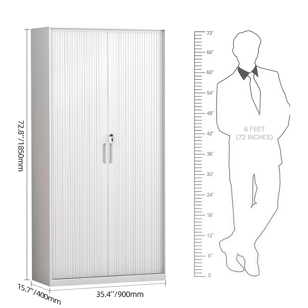 Modern Office Rolling Shutter Door Steel Locker Blinds Sliding Door Metal File Cabinet Custom Closets