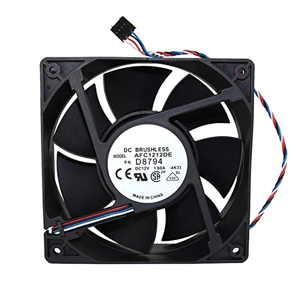 Server Fan For DELL For Precision T7400 690 For PowerEdge SC430 0D8794 D8794 AFC1212DE-4K33 DC12V 1.60A