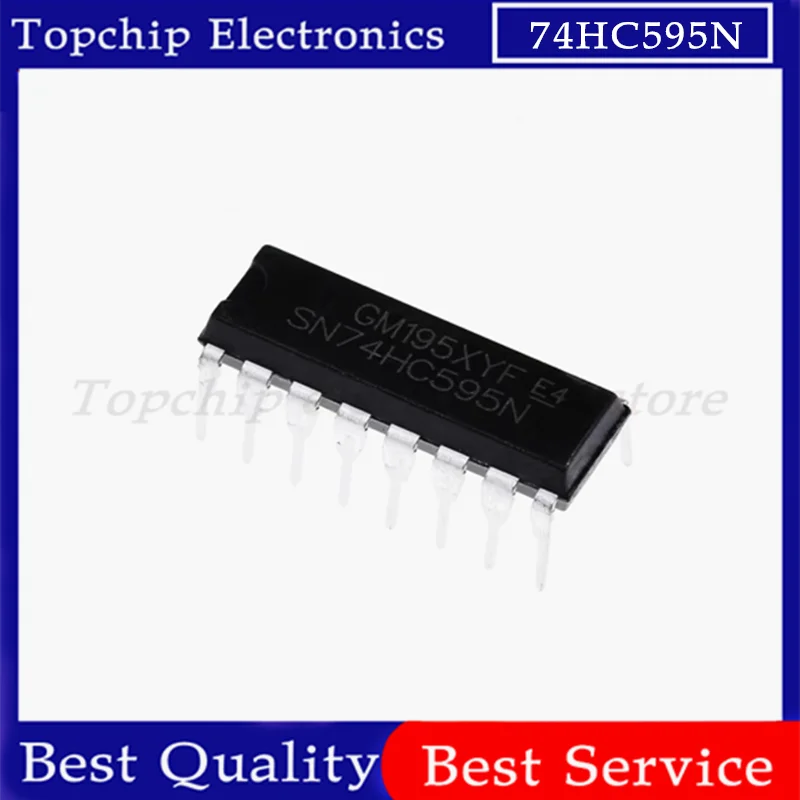 DIP-16 SN74HC595N DIP16 SN74HC595 DIP 74HC595N 74HC595 DIP-16, 10Pcs