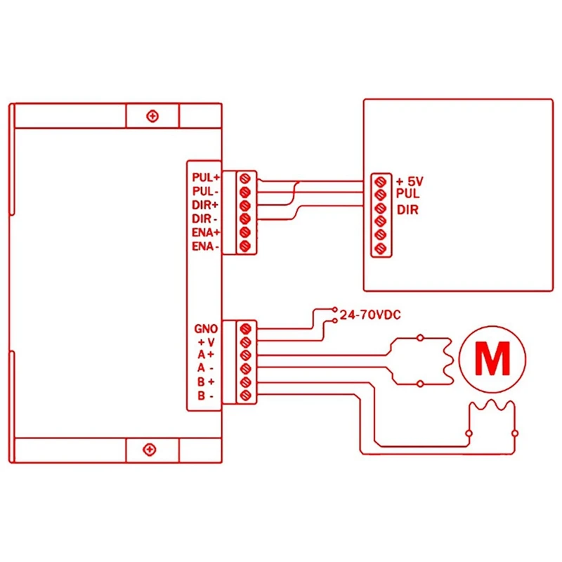 DM556 CNC Digital Stepper Motor Driver 2-Phase Stepper Motor Driver 20-50V DC Max 5.6A 128 Subdivision for Motor-A27I