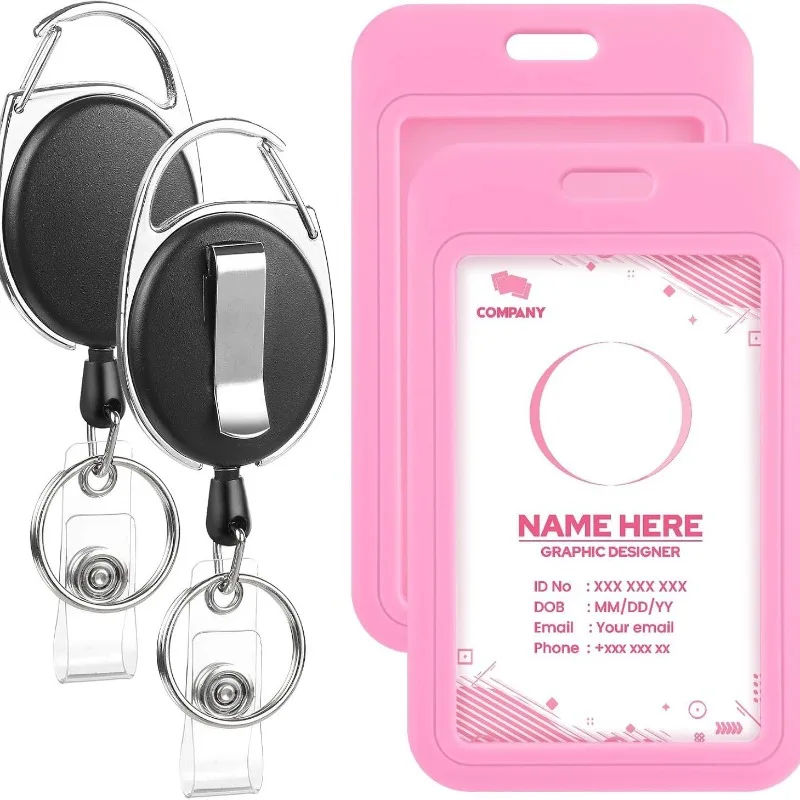 

1 комплект, раздвижной чехол для удостоверения личности, рукав для карты, рукав для автобусной карты, медсестра, студентка, выдвижной держатель для бейджа с именем