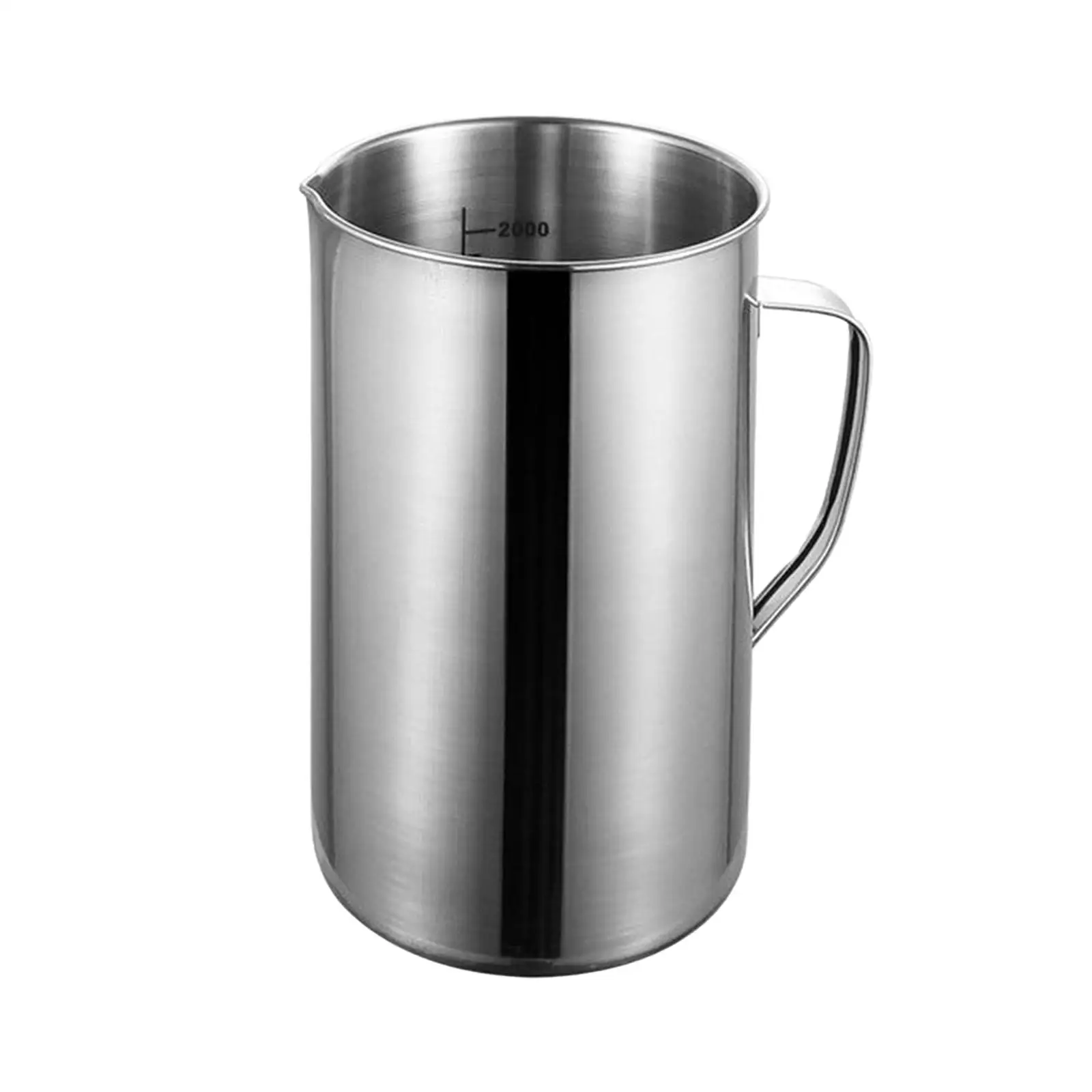 2L Steel Measuring Cup for Restaurant Bar Party Pitcher Kitchen Tools Stainless Steel Reusable Multipurpose Espresso Pouring Cup