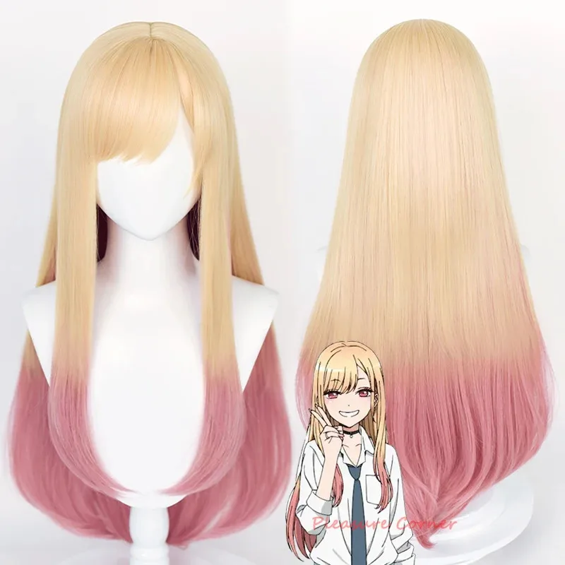 NewAnime My Dress-Up Darling Kuroe Shizuku Wig Blend Gradient Golden Kitagawa Marin cosplay wig20c;5,v'8.d;