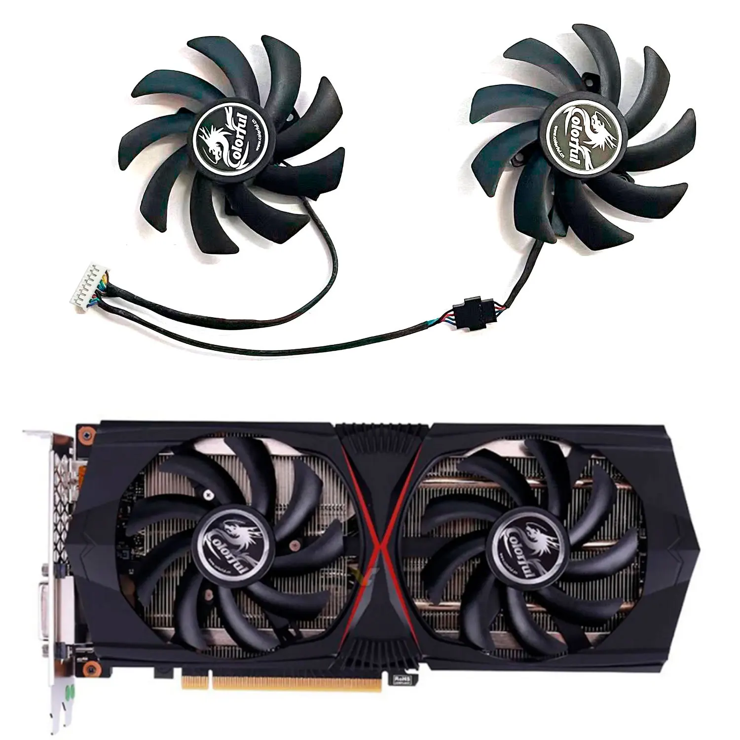 

Brand new 85MM 8PIN RTX2060 2060S GPU fan suitable for Colorful GeForce RTX2060 2060S 2070 Gaming GT LE OC graphics card