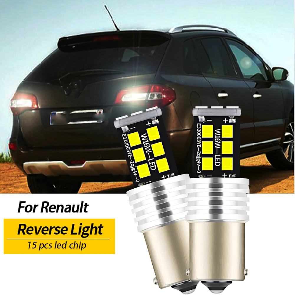 2pcs LED Reverse Light Lamp P21W BA15S 1156 for Renault Laguna 1 2 3 Kangoo Avantime Alaskan Grand Scenic Master Modus Sandero