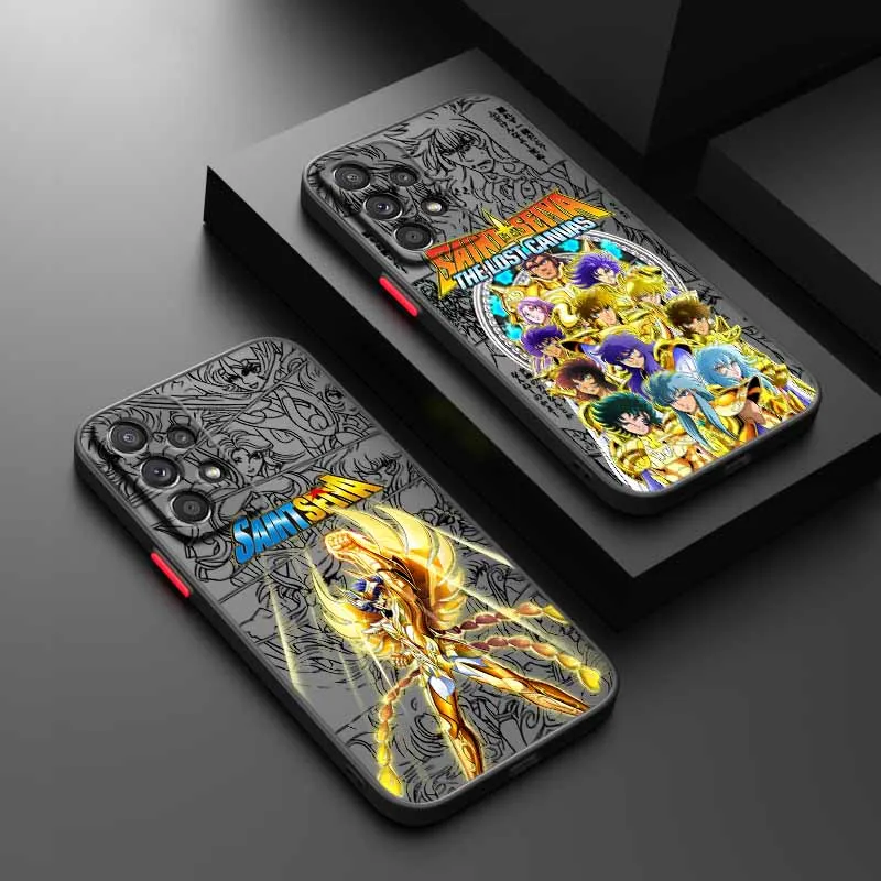 Funda de Silicona para Teléfono con Diseño de Anime Saint Seiya para Samsung A73 A72 A56 A55 A54 A53 A36 A34 A33 A32 A31 A26 A25 A24 A23 A22 A17