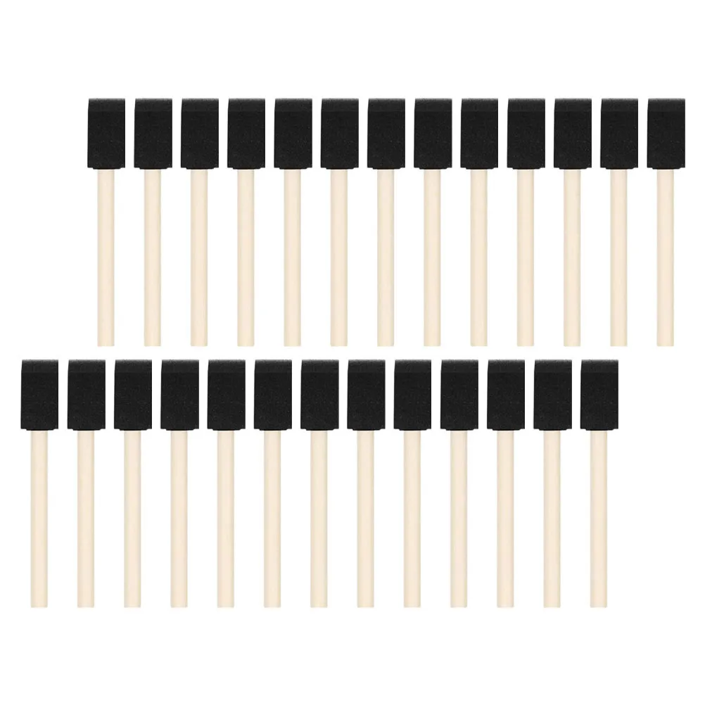 

40Pcs Foam Paint Brush Wooden Handle Comfortable Grip for DIY Painting Crafts Painting Tools Supplies Foams Paint