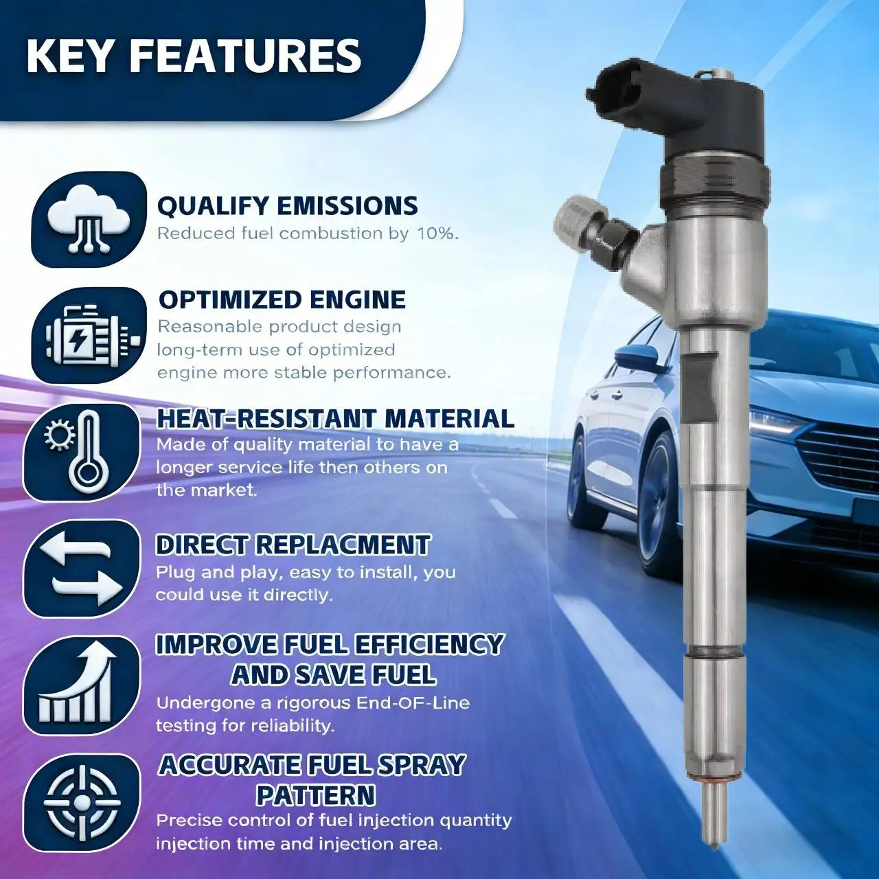0445110614 55255406 1616320580 0986435249 Common Rail Fuel Injector for Alfa Romeo MiTo Fiat 500L Fiorino Panda 1.3 MJTD Engine