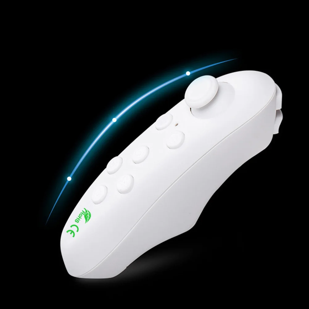 

Portable Wireless Vr Remote Controller White Gamepad Joystick Ergonomic Design for Ios Vr Games Presentation Music