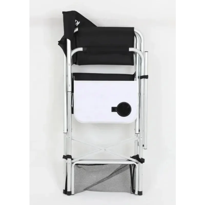 Folding Portable Upgraded Director Makeup Artist Chair Metal Aluminum Outdoor Furniture Beach Chairs Modern Moon Chair