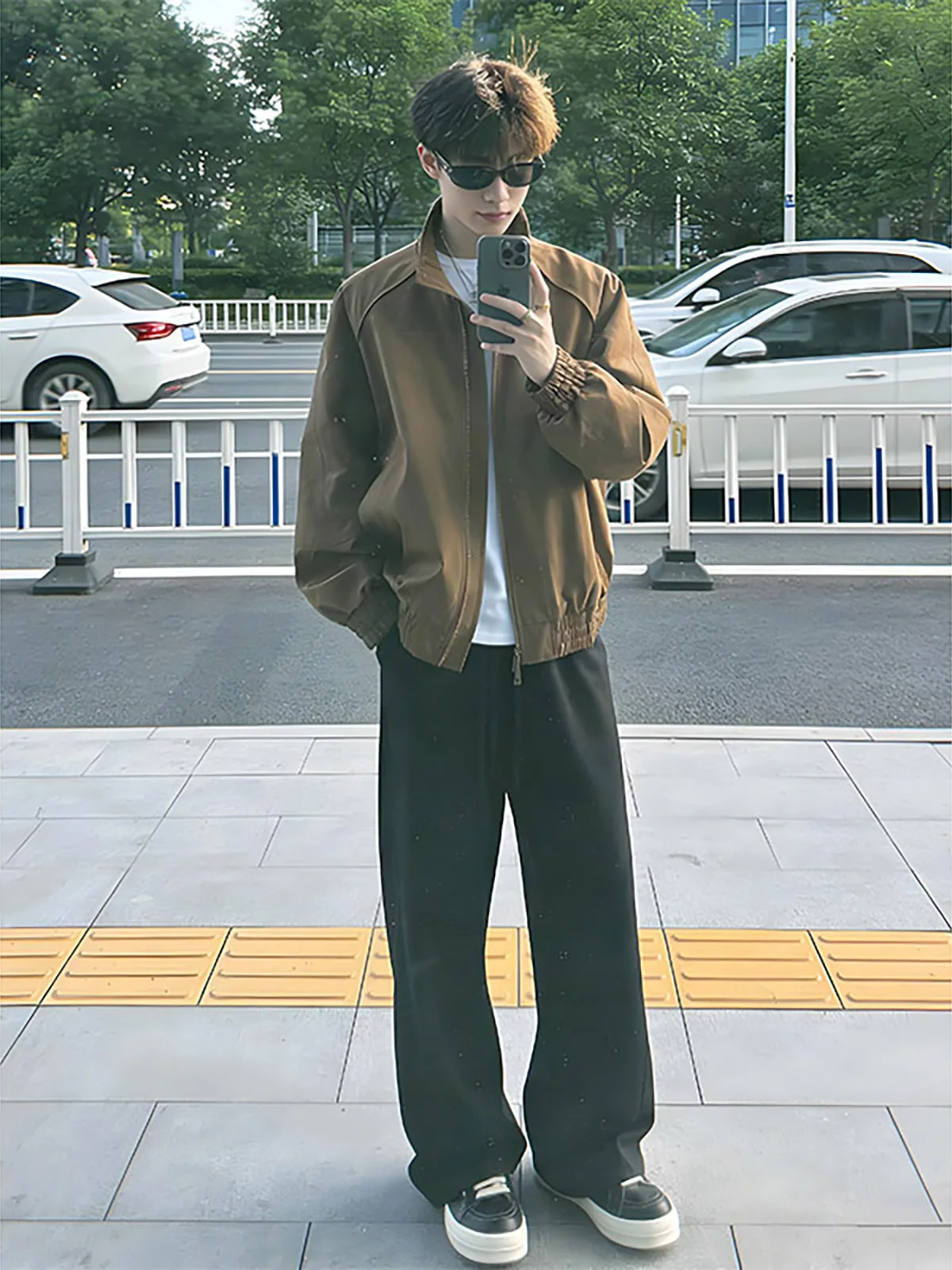 American Decomposition Workwear Jacket Men's Autumn High-End Three-Proof down Jacket Short Shape Stand Collar Baseball Clothes