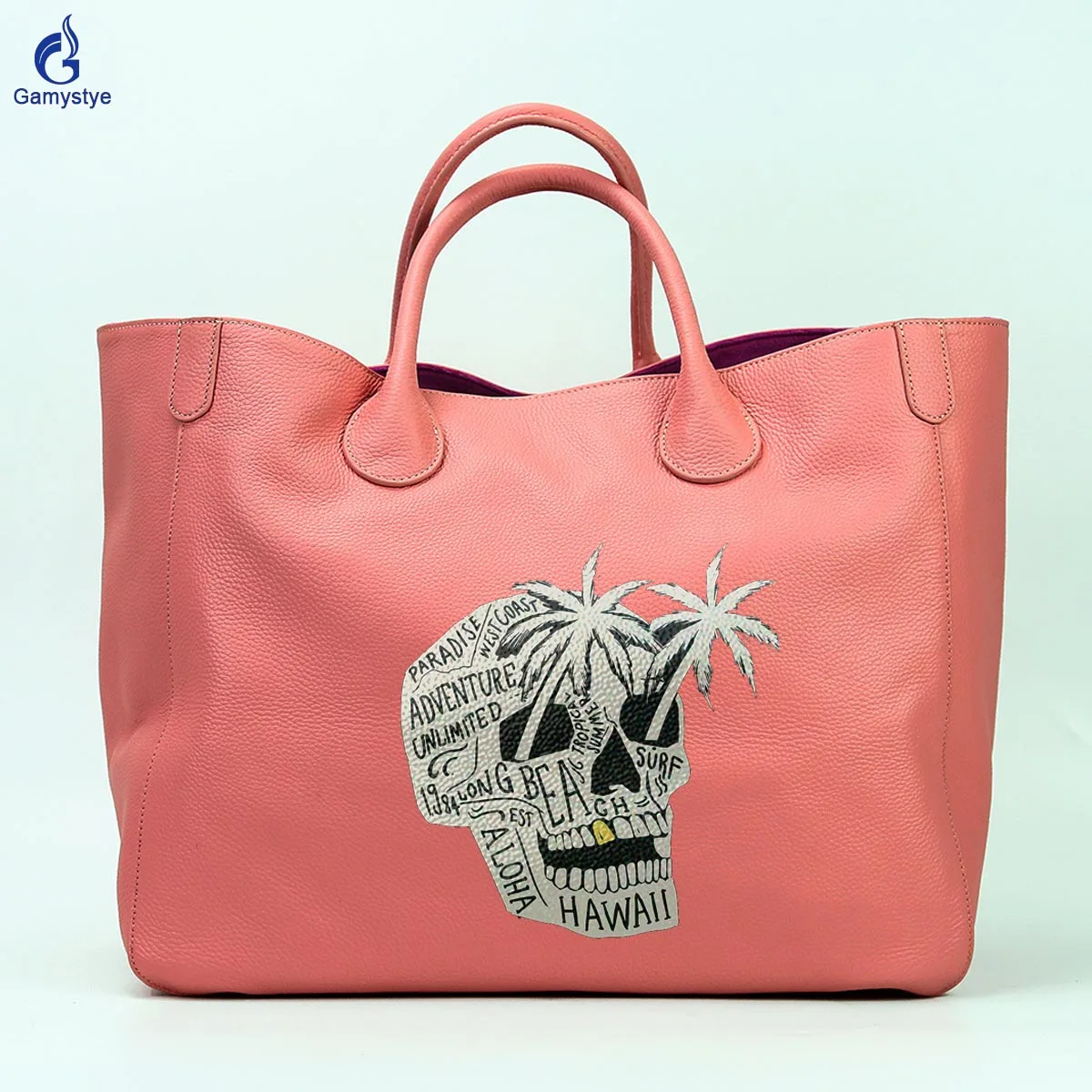 Personalizar bolso Art Printed White Skull Head Bags Women Clutch purses and handbags Designer Ladies purses Gold Lock Hardware