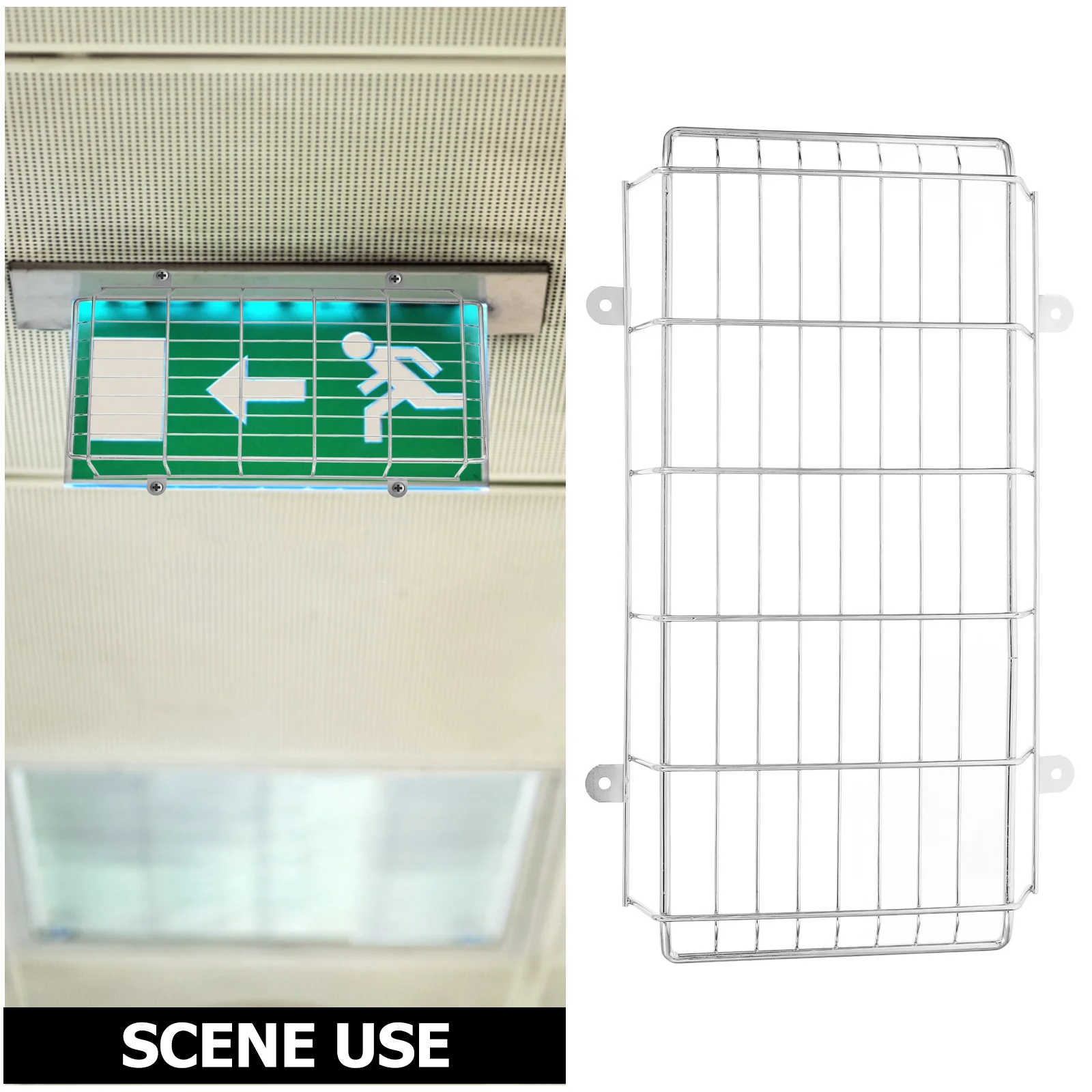 Emergency Light Wire Guard Welded Mesh Structure For Exit Sign Protection Durable Safety Cage Cover Malls Hotels Offices