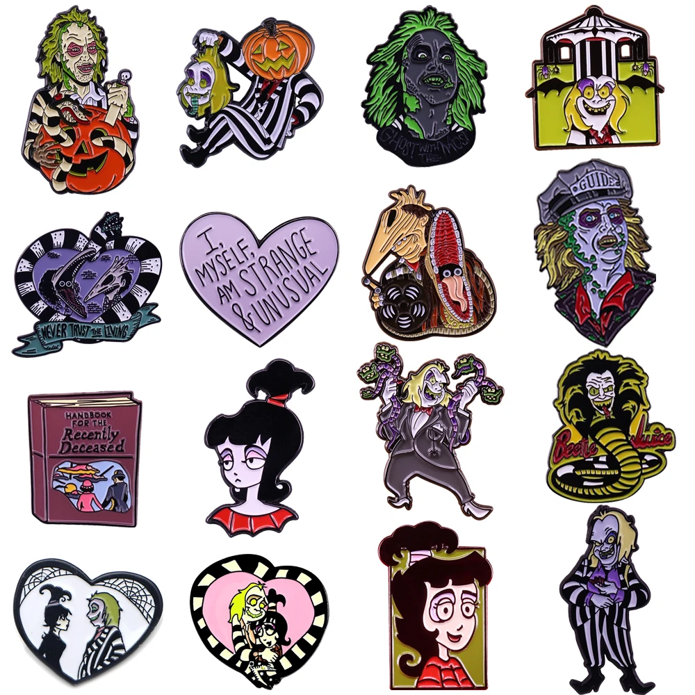 

Halloween Art Pines Enamel Pin Horror Lapel Pins Badges on Backpack Brooch for Clothes Fashion Accessories Jewelry