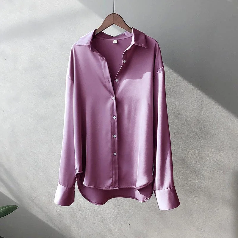 Office Lady Shirts And Blouses Woman Top Autumn Winter Korean Long Sleeve Button Elegance Sweet Casual Fashion Shirts