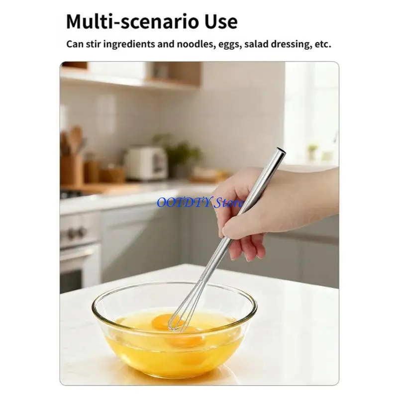 367A Ergonomic Handheld Whisk  Stainless Steel For Baking Needs Easy To Clean