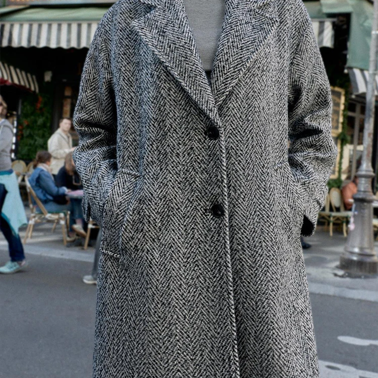 Z 2025 New Faion Personali Women's Cheered Coat Ele Lady's Outerwear Quali Material Autumn Collection