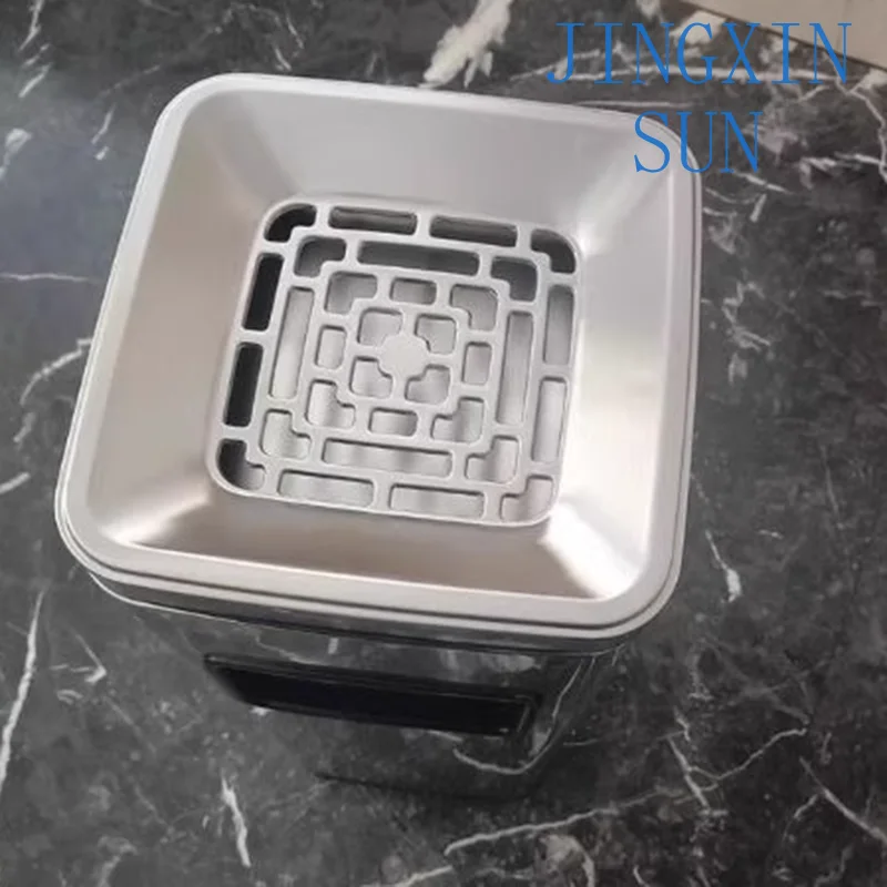 Large Capacity Trash Can Rectangular Trash Bin Office Litter Bins 12 Liters Dustbin Garbage Recycling Cube Wastebins with Lid