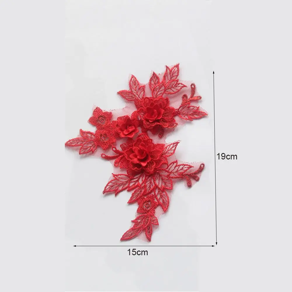 Scrapbooking Hand Sewing DIY Craft Neckline Applique 3D Flower Lace Collar Embroidery Patches
