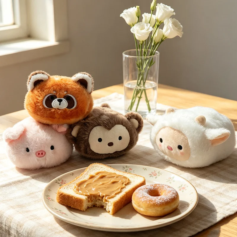 Cute Lying Animals Red Panda Fox Sloth Seal Plush Toy Soft Fox Penguin Doll Stuffed Capybara Pig Plushie Baby Toy Gifts for Kids