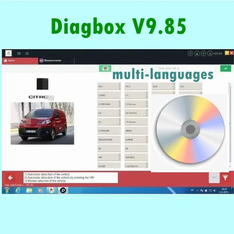 

2025 NEW Diagbox 9.85 Car diagnostic software Diagbox V9.85 work with P-P2000 Le-xia3 For Peo-geot For Cit-roen Original install