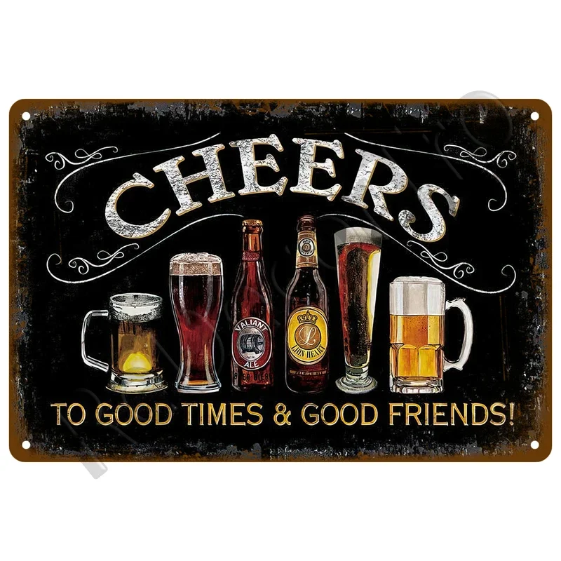 تين تسجيل ديكور المنزل الروم العلامة التجارية خمر البيرة الباردة شرب النبيذ علامة معدنية مضحك ملصق لشريط حانة نادي رجل الكهف جدار الديكور الفن