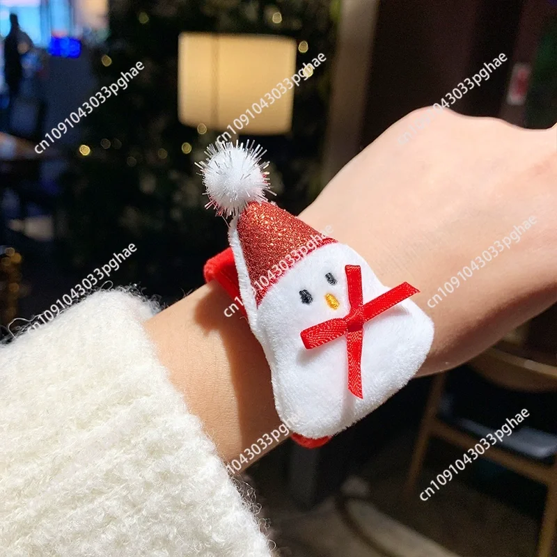 

Christmas Pat Ring Christmas Headgear Children's Bracelet Headband Trinket Plush Pat Ring Santa Accessories