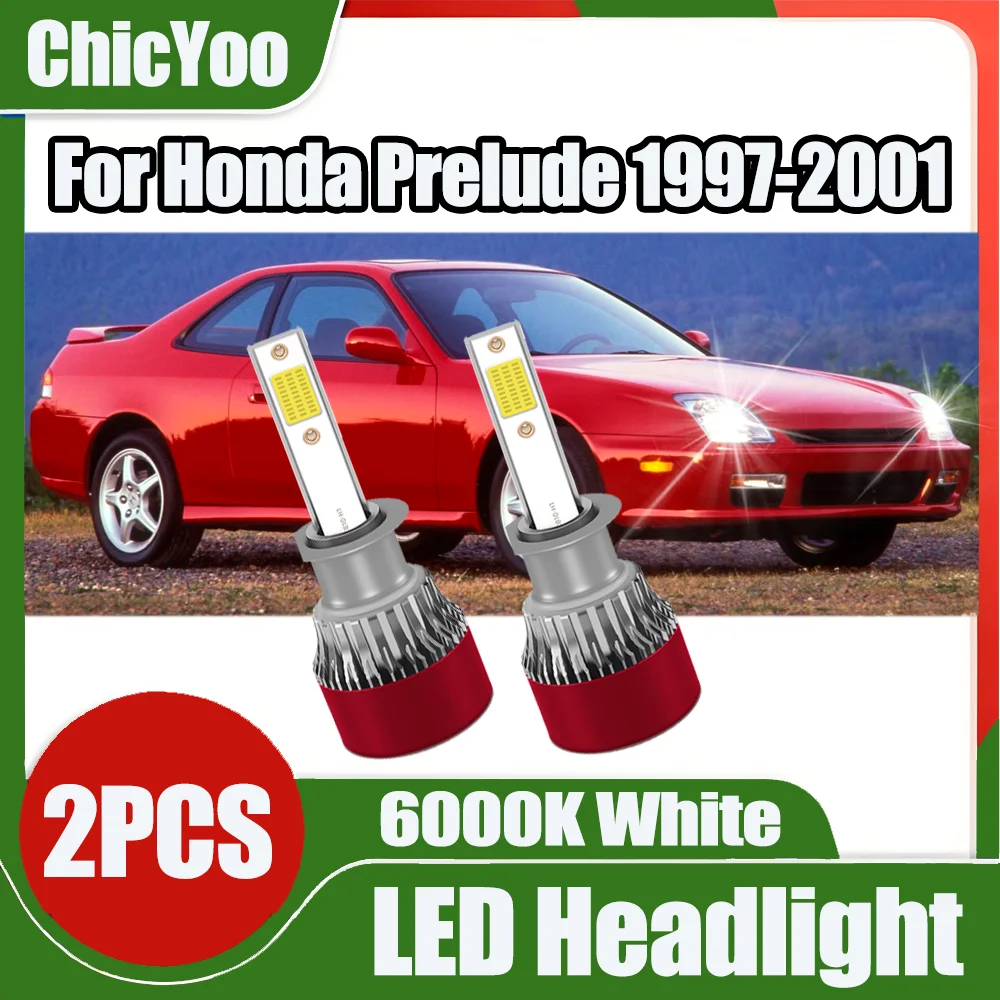 

2PCS Canbus No error Auto Head Lamps 6000K Super White Plug and Play High Power LED Headlight 12V For Honda Prelude 1997-2001