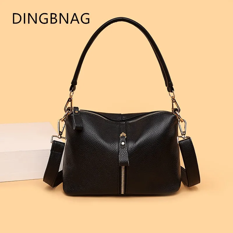 

Genuine Leather 2023 New Women's Bag Shoulder Messenger Bag Fashion Small Square Bag Casual First Layer Cowhide Bag Women's Bags