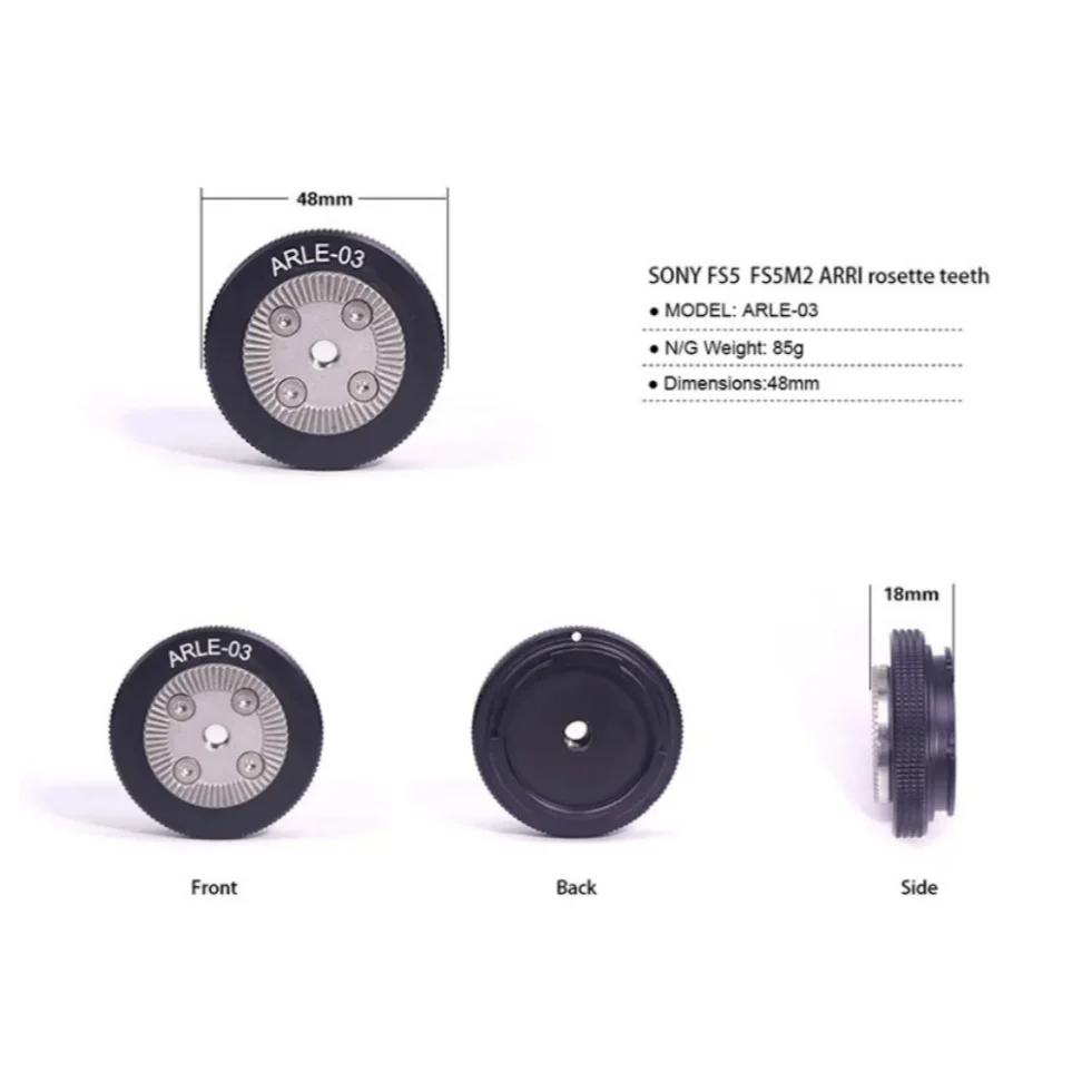 Lanparte Camera Handgrip Rosette Adapter of Arri Standard for SONY FS5 FS5 Mark II
