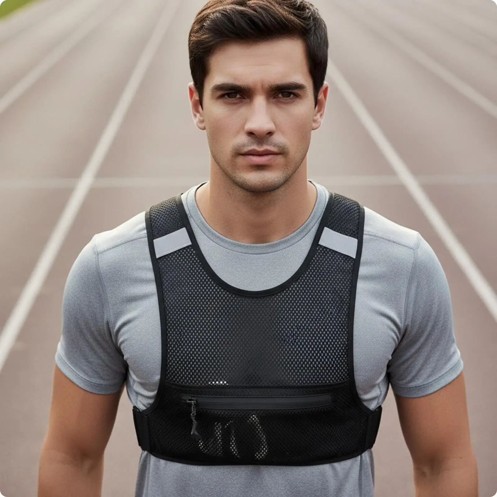 Trail Running Vest Breathable Running Vest with Chest Straps Lightweight Adjustable for Runners, Marathons, Cycling