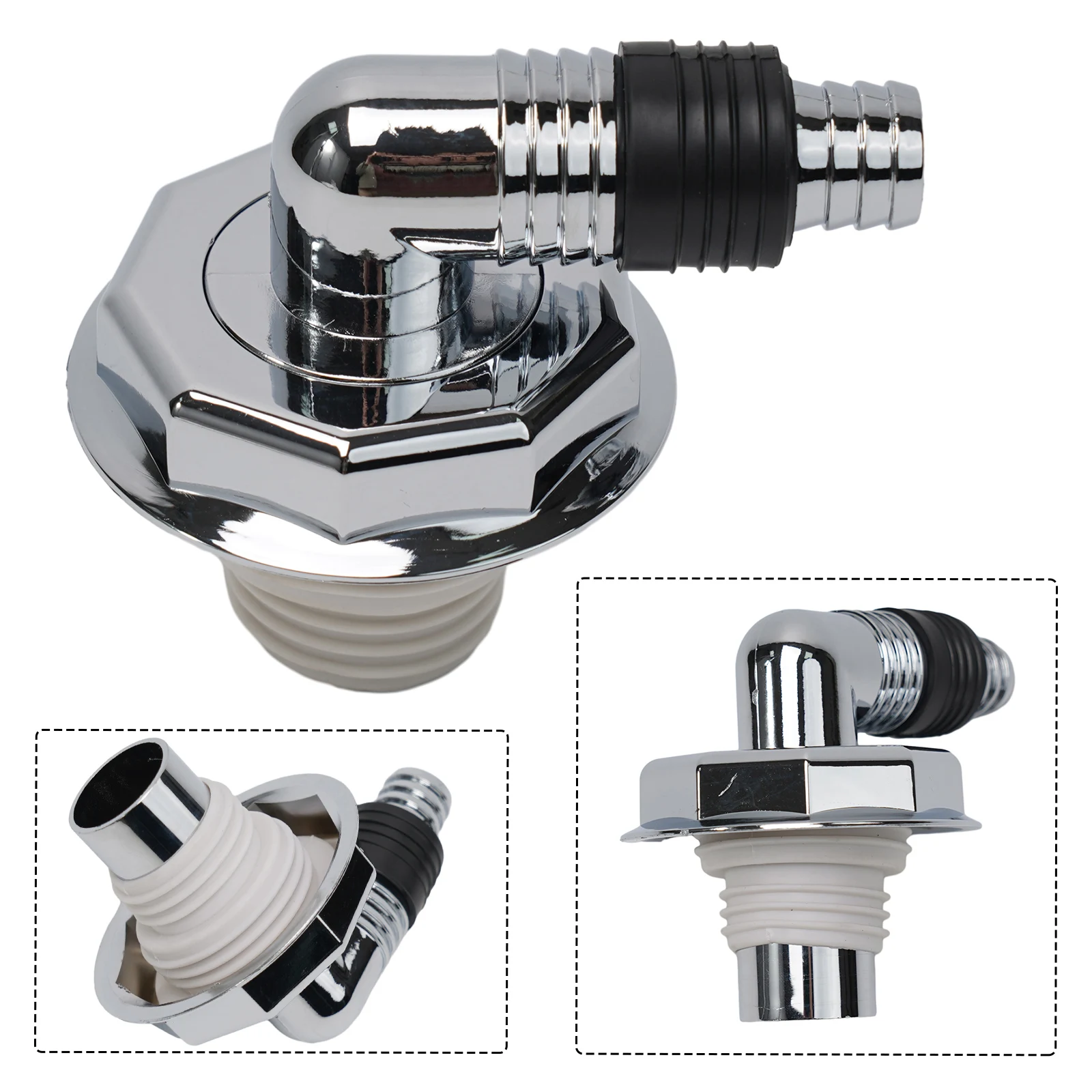 1pcs Overflow Washbasin Washing Machine Floor Drain Cover Three Prong Connector Connect 2in1 Hardware 1pcs Overflow