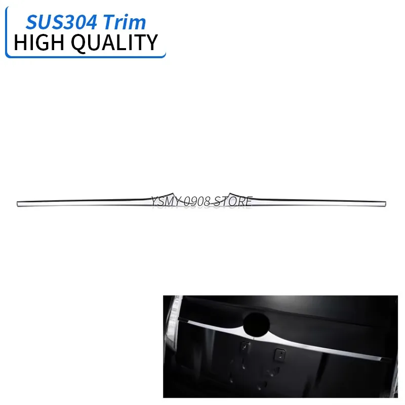 2 Pieces Stainless Steel Car Exterior Accessories Garnish Rear Tail Gate Trim for Toyota Prius 30 2012 2013 2014 2015