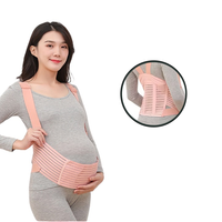 Adjustable Prenatal Support Belt with Shoulder Ultra-thin Maternity Belly Bands Breathable Pregnancy Abdominal Binder