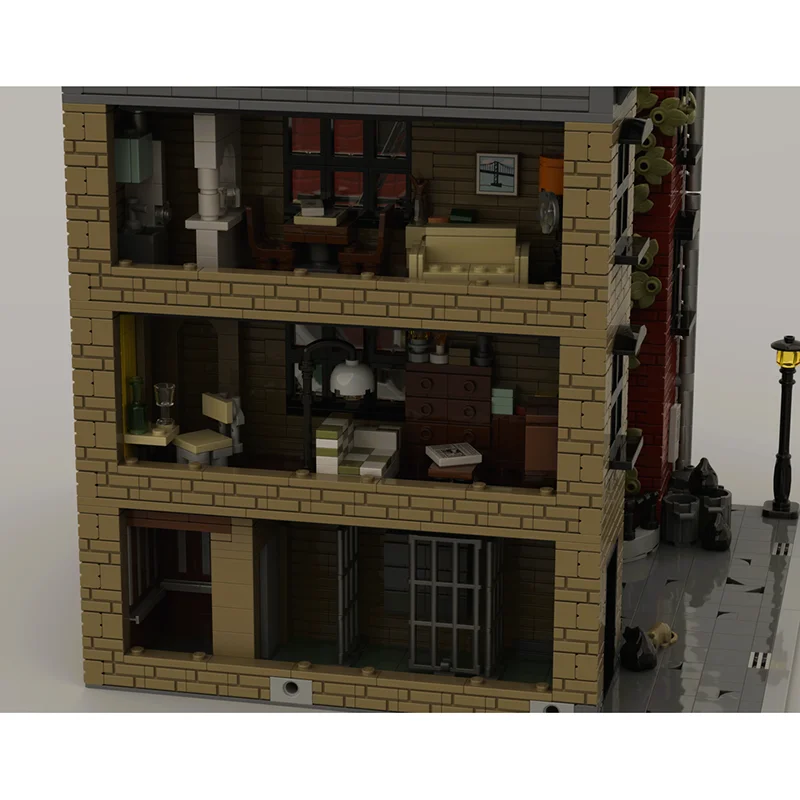 Popularny Model Filmowy Klocki Konstrukcyjne Modularne Słynna Scena - Schody Model Technologiczny Klocki Modularne Zestaw Świąteczny Zabawka DIY Prezent