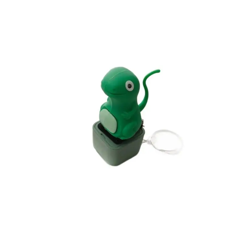 Lizard Sound Keychain Fun Stress Relief Fidget Toy Mini Portable Audio Button Keyring for Bag Decor Kids Gifts