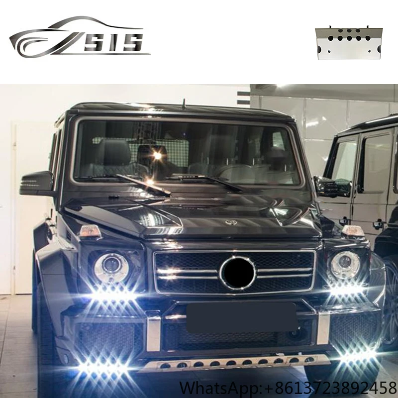 

G-Wagon W463 4X4 G63 G65 Wide Front Skid Plate for W463 Stainless Steel Material 1990-2016 Year Bumper Protect Guard Car Parts