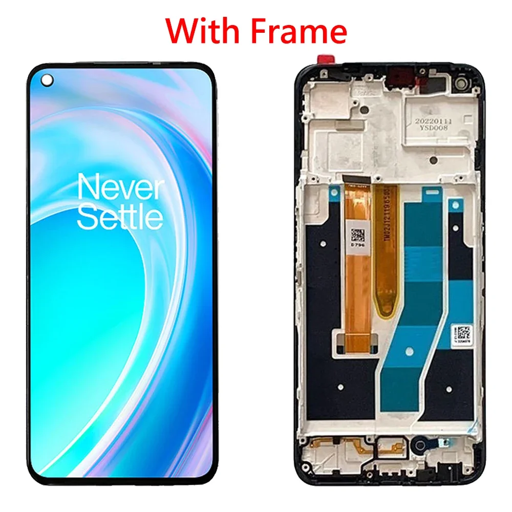 For OnePlus Nord CE 2 Lite 5G Display Touch Screen With Frame Replacement For 1+ Nord CE 2 Lite 5G CPH2381 CPH2409 LCD