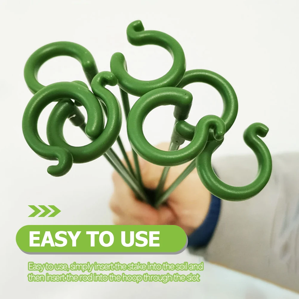 

40pcs Flower Stakes Green Durable Garden Tools For Small Potted Plants Hydrangea Orchid Support Rack Fixed Flower Holder Plant